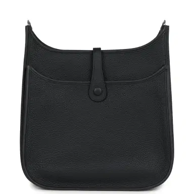 HERMÈS Hermes Evelyne III PM Black Clemence Palladium Hardware | Thumbnail 5 HERMÈS Hermes Evelyne III PM Black Clemence Palladium Hardware | Thumbnail 5