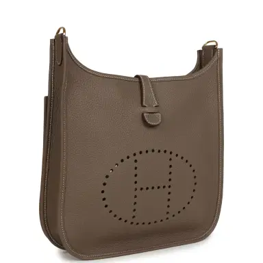 HERMÈS Hermes Evelyne III PM Etoupe Clemence Gold Hardware | Thumbnail 2