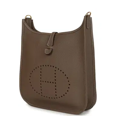 HERMÈS Hermes Evelyne III PM Etoupe Clemence Gold Hardware | Thumbnail 3