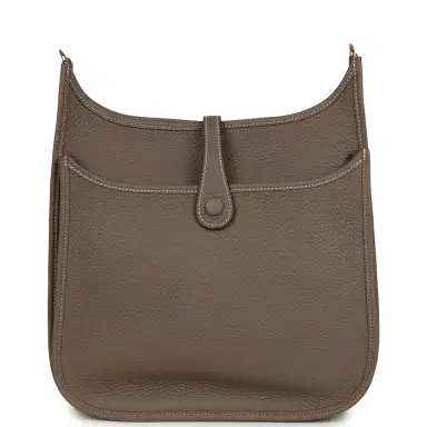 HERMÈS Hermes Evelyne III PM Etoupe Clemence Gold Hardware | Thumbnail 5