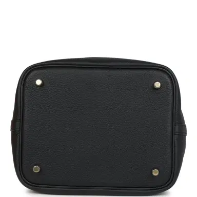 HERMÈS Hermes Picotin Lock 22 Black Clemence Gold Hardware | Thumbnail 6 HERMÈS Hermes Picotin Lock 22 Black Clemence Gold Hardware | Thumbnail 6
