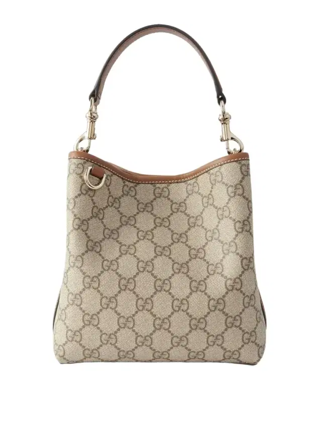 Gg Emblem Leather-trimmed Printed Coated-canvas Bucket Bag
