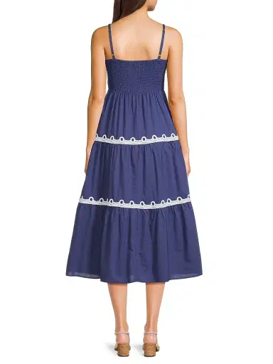 Lilly Pulitzer Women's Zanna Cotton Embroidered Midi-Dress | Thumbnail 5 Lilly Pulitzer Women's Zanna Cotton Embroidered Midi-Dress | Thumbnail 5