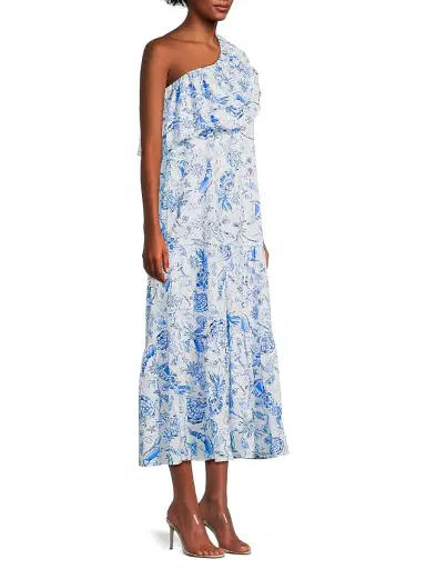 Lilly Pulitzer Women's Mayella One-Shoulder Midi-Dress | Thumbnail 4 Lilly Pulitzer Women's Mayella One-Shoulder Midi-Dress | Thumbnail 4