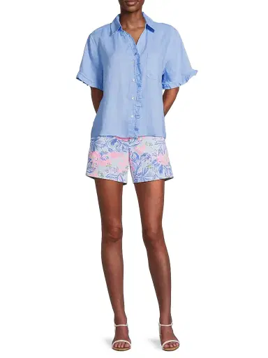 Lilly Pulitzer Women's Carden Ruffle Top | Thumbnail 2