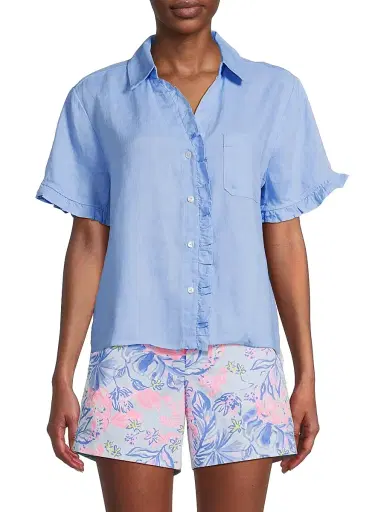 Lilly Pulitzer Women's Carden Ruffle Top | Thumbnail 3