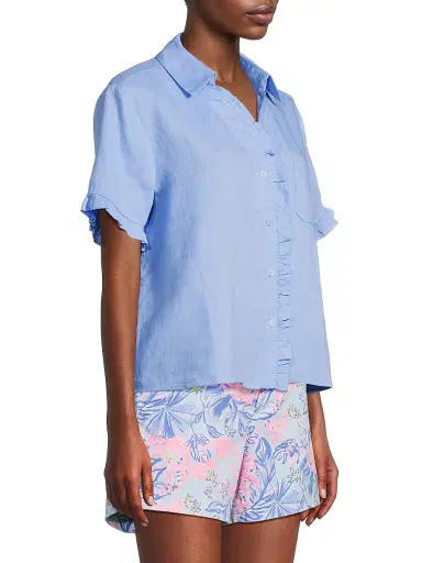 Lilly Pulitzer Women's Carden Ruffle Top | Thumbnail 4