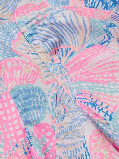Lilly Pulitzer Women's Kalinara Stretch-Cotton Skirted Romper - Multi Roar Of The Seas - Size 16 | Thumbnail 6