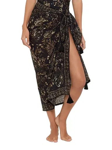 Magicsuit Women's Balinese Botanical Print Cotton Pareo | Thumbnail 3