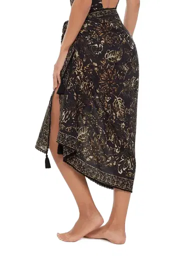 Magicsuit Women's Balinese Botanical Print Cotton Pareo | Thumbnail 4