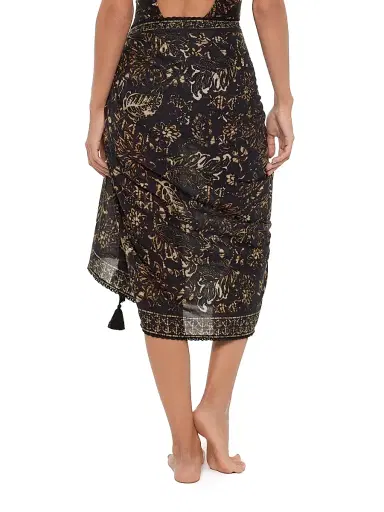 Magicsuit Women's Balinese Botanical Print Cotton Pareo | Thumbnail 5