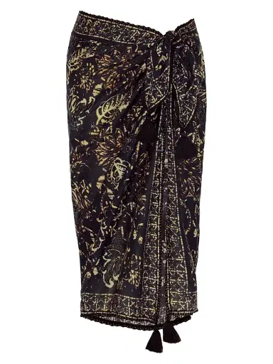 Magicsuit Women's Balinese Botanical Print Cotton Pareo | Thumbnail 1