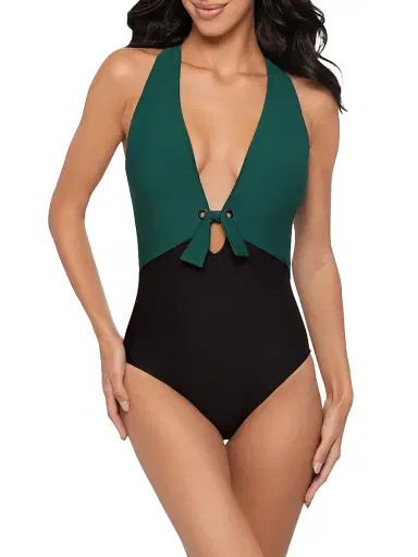 Magicsuit Women's Solid Halle Colorblocked One-Piece Swimsuit | Thumbnail 2 Magicsuit Women's Solid Halle Colorblocked One-Piece Swimsuit | Thumbnail 2