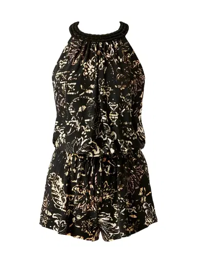 Magicsuit Women's Balinese Piper Abstract Cotton Halterneck Playsuit - Black Multi - Size 16 | Thumbnail 1 Magicsuit Women's Balinese Piper Abstract Cotton Halterneck Playsuit - Black Multi - Size 16 | Thumbnail 1