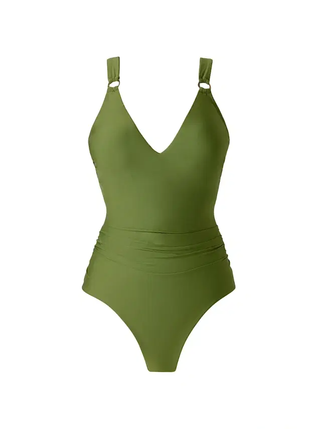 Women's Solid Dakota One-Piece Swimsuit - Basil