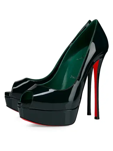 Christian Louboutin Women's Fetish 150MM Patent Leather Pumps - Tropical | Thumbnail 2