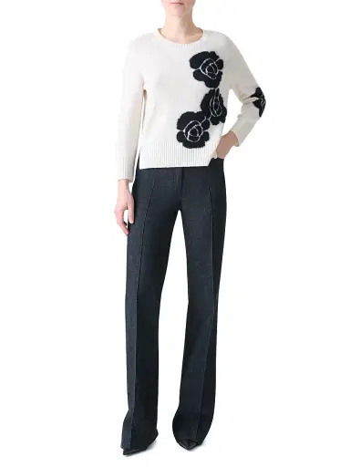 Akris Women's Farid Seamed Boot-Cut Jeans - Black | Thumbnail 2 Akris Women's Farid Seamed Boot-Cut Jeans - Black | Thumbnail 2
