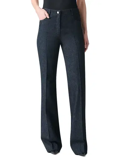 Akris Women's Farid Seamed Boot-Cut Jeans - Black | Thumbnail 4 Akris Women's Farid Seamed Boot-Cut Jeans - Black | Thumbnail 4