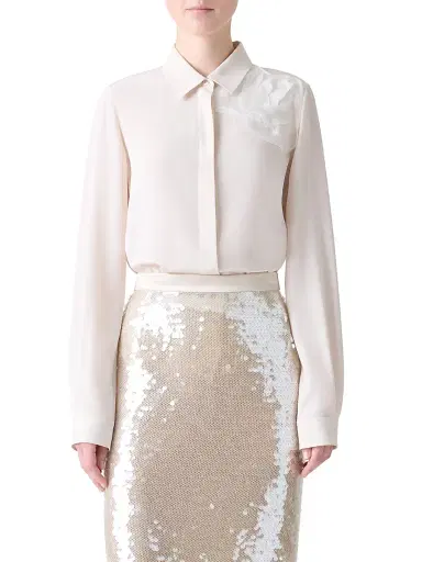 Akris Women's Silk Crepe Blouse | Thumbnail 3 Akris Women's Silk Crepe Blouse | Thumbnail 3