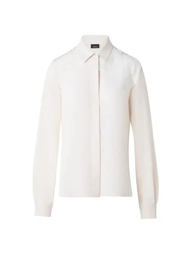 Akris Women's Silk Crepe Blouse - Vanilla