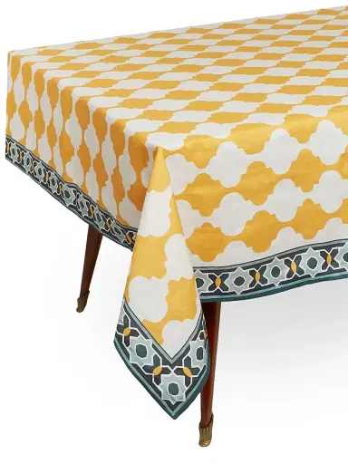 La DoubleJ Large Tablecloth (70.9'' x 137.8'') - Yellow | Thumbnail 2