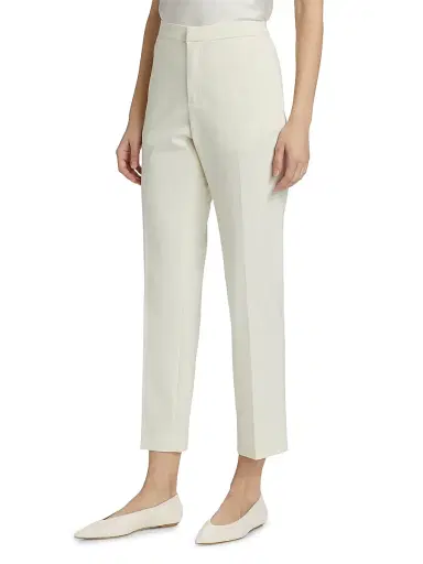 Fabiana Filippi Women's Tecno Tailored Regular-Fit Trousers - Natural - Size 12 | Thumbnail 4 Fabiana Filippi Women's Tecno Tailored Regular-Fit Trousers - Natural - Size 12 | Thumbnail 4