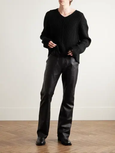 Enfants Riches Déprimés Distressed Ribbed Cable-Knit Cashmere Sweater - Men | Thumbnail 2