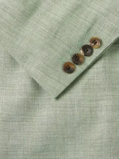 Richard James Hepworth Double-Breasted Herringbone Linen and Wool-Blend Suit Jacket - Men | Thumbnail 5