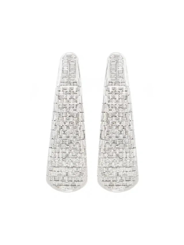 Wish Fine Jewelry 5.63ct Diamond 18K Gold Statement Pave Earrings