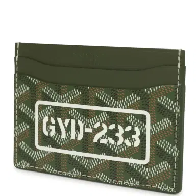 goyard Goyard Goyardine Canvas Khaki Saint-Sulpice Card Wallet | Thumbnail 5 goyard Goyard Goyardine Canvas Khaki Saint-Sulpice Card Wallet | Thumbnail 5