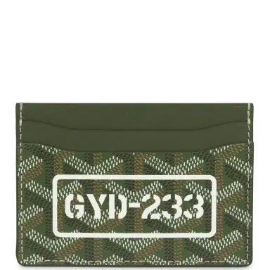 goyard Goyard Goyardine Canvas Khaki Saint-Sulpice Card Wallet | Thumbnail 1 goyard Goyard Goyardine Canvas Khaki Saint-Sulpice Card Wallet | Thumbnail 1