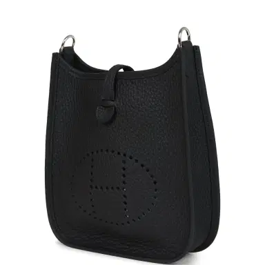 HERMÈS Hermes Evelyne TPM Black Clemence Palladium Hardware | Thumbnail 3 HERMÈS Hermes Evelyne TPM Black Clemence Palladium Hardware | Thumbnail 3