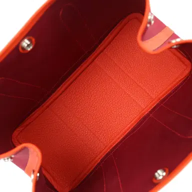 HERMÈS Hermes Garden Party 30 Rubis Officier Canvas and Capucine Negonda Palladium Hardware | Thumbnail 7 HERMÈS Hermes Garden Party 30 Rubis Officier Canvas and Capucine Negonda Palladium Hardware | Thumbnail 7