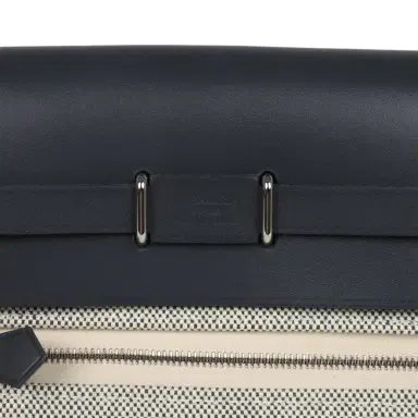 HERMÈS Hermes Herbag Zip 20 Mini Ecru and Ardoise Toile H Canvas and Ardoise Vache Hunter Palladium Hardware | Thumbnail 9 HERMÈS Hermes Herbag Zip 20 Mini Ecru and Ardoise Toile H Canvas and Ardoise Vache Hunter Palladium Hardware | Thumbnail 9