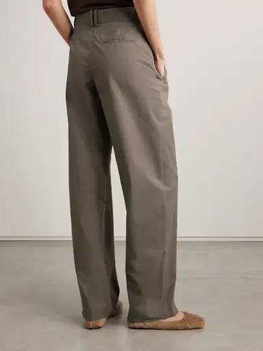 The Row Alfidis Pleated Cotton-twill Wide-leg Pants | Thumbnail 4 The Row Alfidis Pleated Cotton-twill Wide-leg Pants | Thumbnail 4