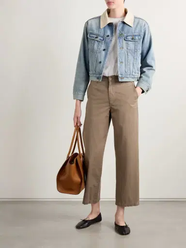 The Row Joras Twill-trimmed Denim Jacket | Thumbnail 2 The Row Joras Twill-trimmed Denim Jacket | Thumbnail 2