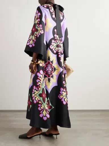 La DoubleJ Icon Magnifico Draped Printed Silk-twill Maxi Dress | Thumbnail 3 La DoubleJ Icon Magnifico Draped Printed Silk-twill Maxi Dress | Thumbnail 3