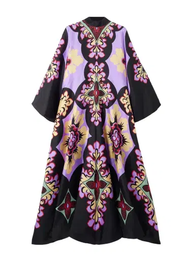 La DoubleJ Icon Magnifico Draped Printed Silk-twill Maxi Dress | Thumbnail 1 La DoubleJ Icon Magnifico Draped Printed Silk-twill Maxi Dress | Thumbnail 1