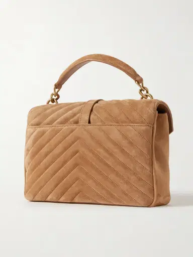 Saint Laurent College Medium Matelassé Suede Shoulder Bag | Thumbnail 3