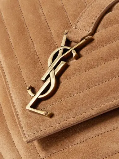 Saint Laurent College Medium Matelassé Suede Shoulder Bag | Thumbnail 4