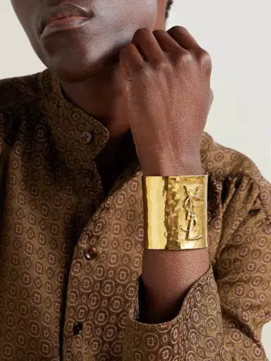 Saint Laurent Cassandre Gold-tone Cuff | Thumbnail 2