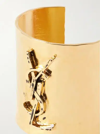 Saint Laurent Cassandre Gold-tone Cuff | Thumbnail 4