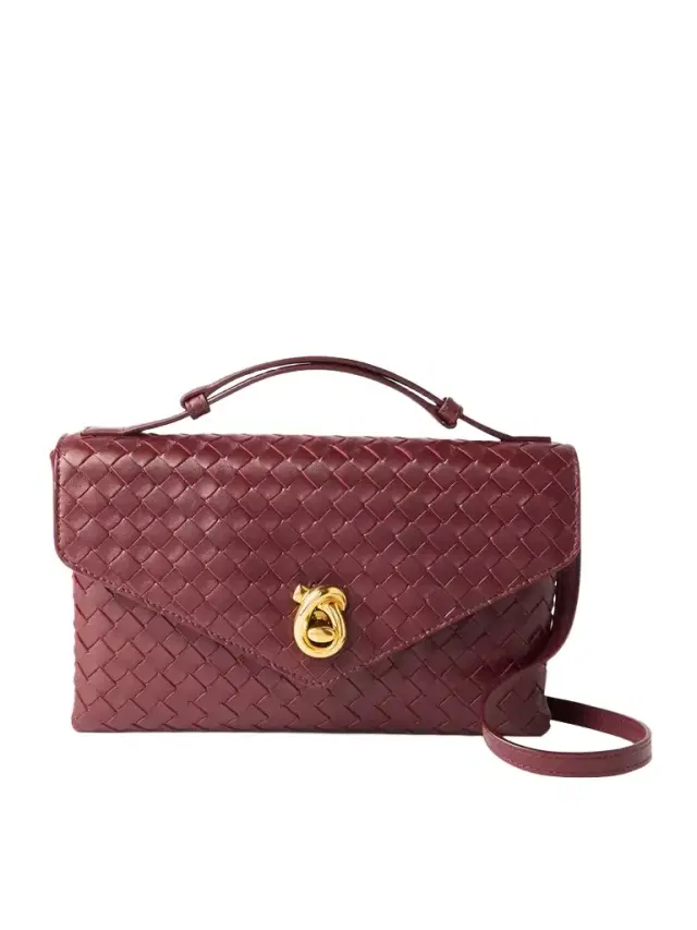 Knot Lock Medium Intrecciato Leather Shoulder Bag