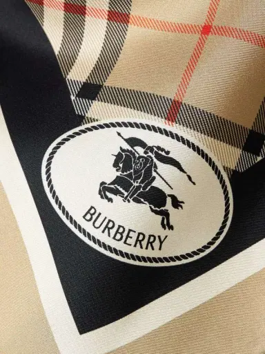 Burberry Checked Silk-twill Scarf | Thumbnail 3