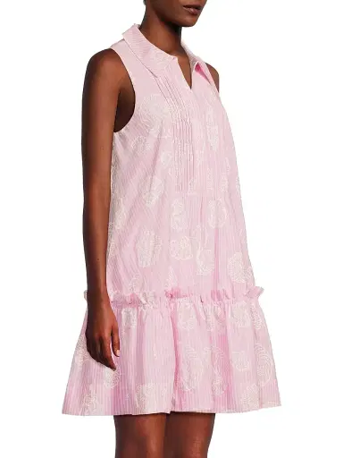 Lilly Pulitzer Women's Caylinn Pintuck Minidress - Conch Shell Pink Pigment | Thumbnail 4 Lilly Pulitzer Women's Caylinn Pintuck Minidress - Conch Shell Pink Pigment | Thumbnail 4