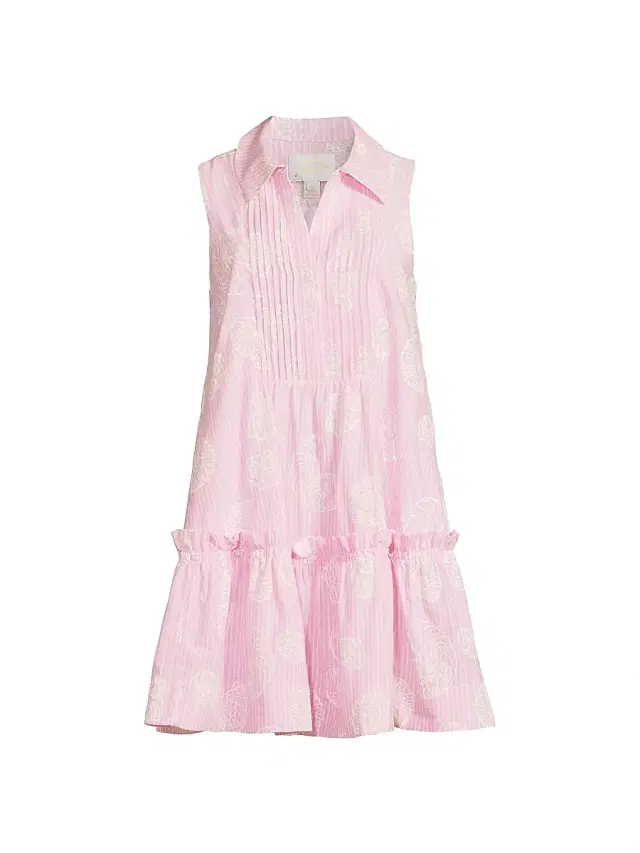 Women's Caylinn Pintuck Minidress - Conch Shell Pink Pigment
