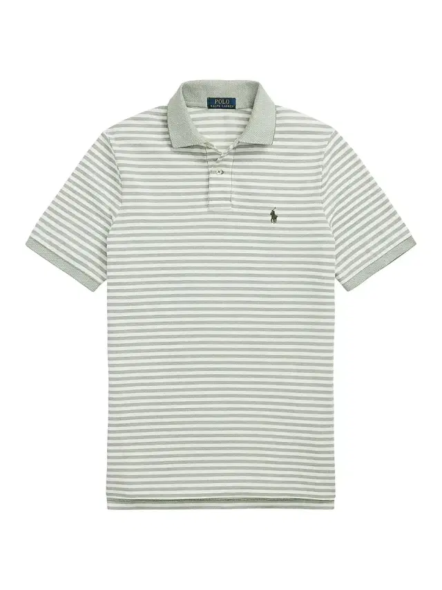 Men's Classic-Fit Striped Mesh Polo Shirt - Fatigue White