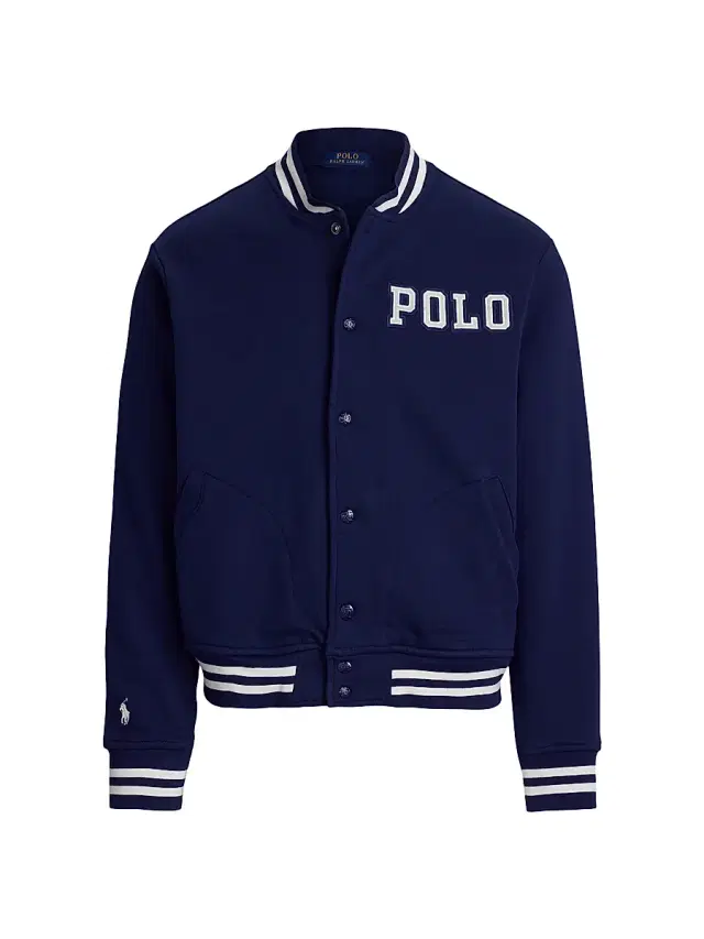 Men's Logo Fleece Baseball Jacket - Newport Navy Men's Logo Fleece Baseball Jacket - Newport Navy