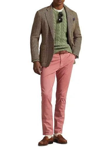 Polo Ralph Lauren Men's Cotton-Blend Fisherman Sweater - Fern Green Combo | Thumbnail 2