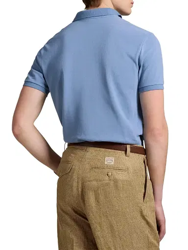Polo Ralph Lauren Men's Custom-Slim-Fit Mesh Polo Shirt - Sky Lavender | Thumbnail 9 Polo Ralph Lauren Men's Custom-Slim-Fit Mesh Polo Shirt - Sky Lavender | Thumbnail 9